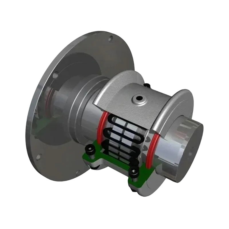 T63 snake spring coupling with brake disc